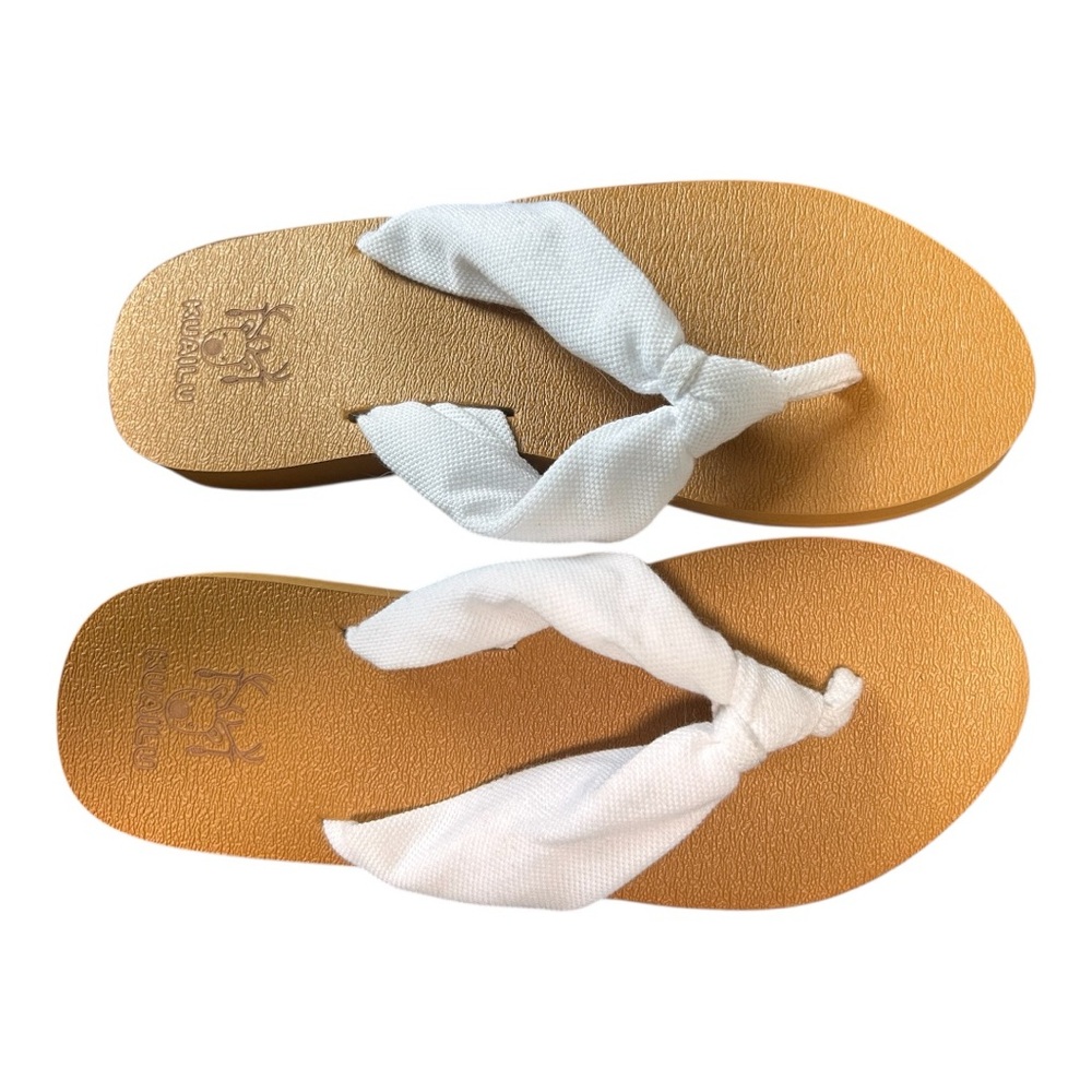 White flip flops